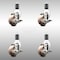 Service Caster 3 Inch 316SS High Temp Glass Filled Nylon 1-1/2 Inch Stem Caster Set Brake SCC SCC-SS316EX20S314-GFNSHT-TLB-112-4 - alternate 1